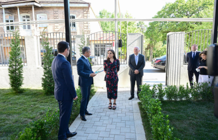 Leyla Əliyeva Şəki Şəhər İncəsənət Məktəbində olub - FOTO
