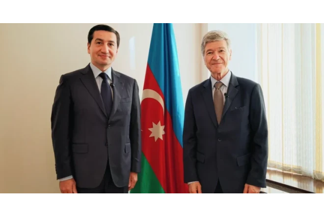 Hikmət Hacıyev professor Ceffri Saks ilə görüşdü – FOTO