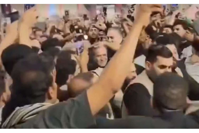 Pezeşkianla Əraqçi izdihamın arasında… - VİDEO