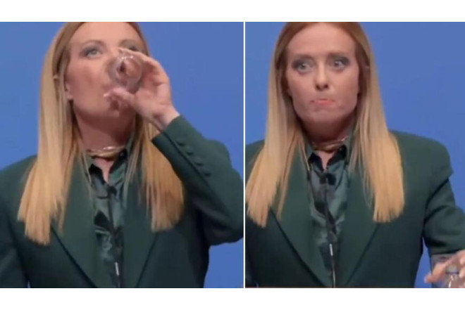 Trampla bağlı suala Meloninin reaksiyası - VIDEO