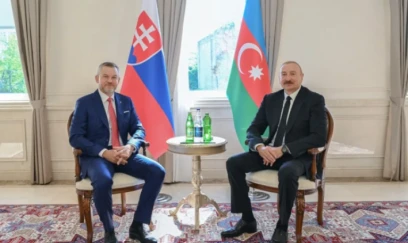 Prezident slovakiyalı həmkarı ilə təkbətək görüşdü 