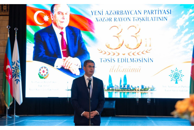 YAP Xəzər rayon təşkilatının 33 illiyi münasibətilə tədbir keçirildi - FOTO