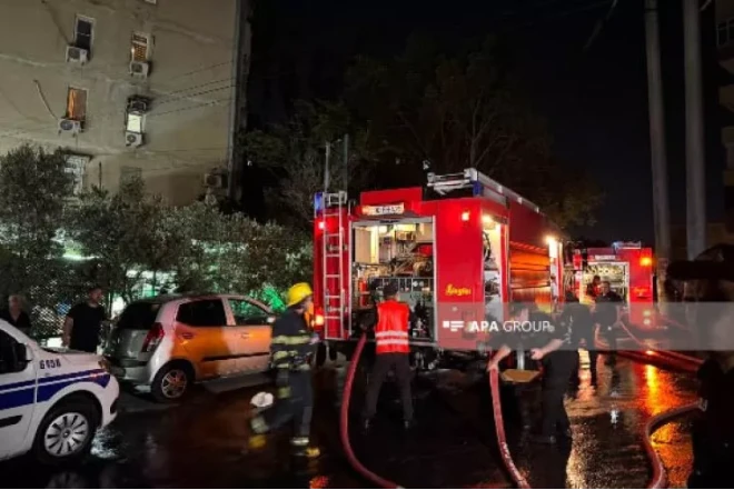 Binəqədi rayonunda yaşayış binasında yanğın olub 