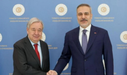 Hakan Fidanla BMT Baş katibi Suriya və Kipri müzakirə ediblər 