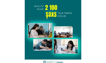 Bu il əlilliyi olan 2 100 şəxs işlə təmin edilib 