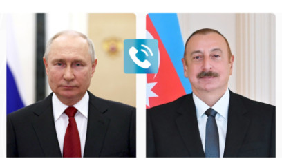 Putin İlham Əliyevlə MÜZAKİRƏ APARDI