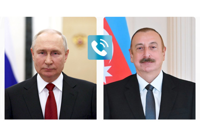 Putin İlham Əliyevlə MÜZAKİRƏ APARDI