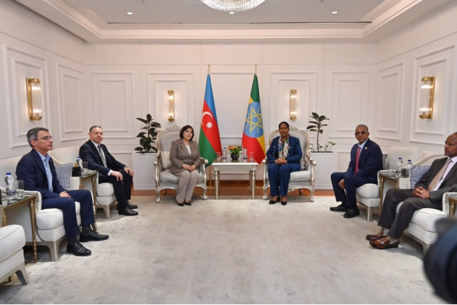 Sahibə Qafarova Efiopiyaya səfərə gedib 