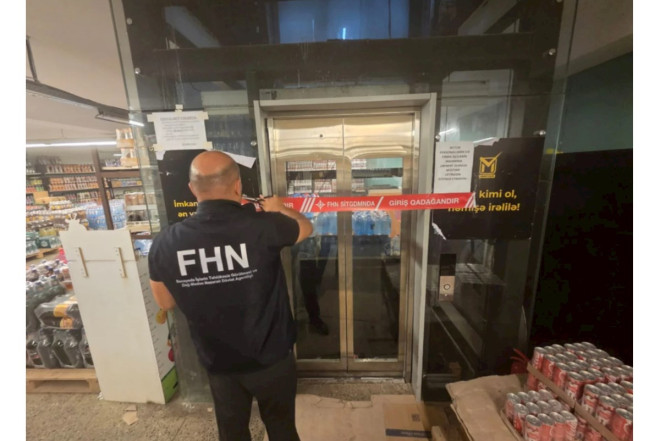 Marketin liftinin fəaliyyəti dayandırıldı — VİDEO/FOTOLAR