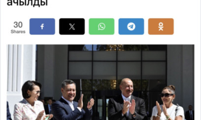 Qırğızıstan mediası İlham Əliyevin səfərini işıqlandırmaqda davam edir