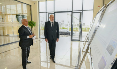 Prezident yarımstansiyanın açılışında - FOTOLAR