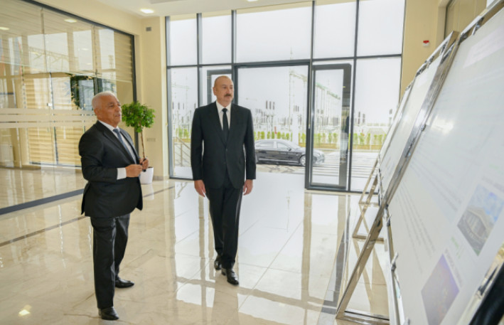 Prezident yarımstansiyanın açılışında - FOTOLAR