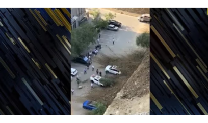 Bakıda maşınlar torpağın altında qaldı - VİDEO