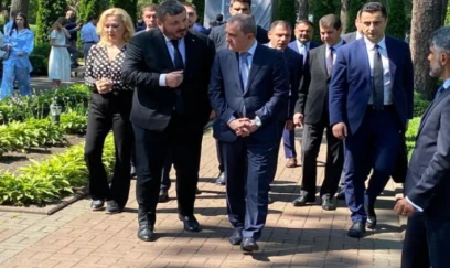 Ceyhun Bayramov Ukraynanın İrpen şəhərinə gedib