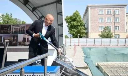 "Naxçıvan" Mehmanxana Kompleksinin təməli qoyulub 