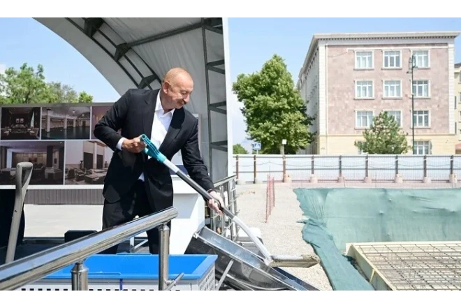 "Naxçıvan" Mehmanxana Kompleksinin təməli qoyulub 