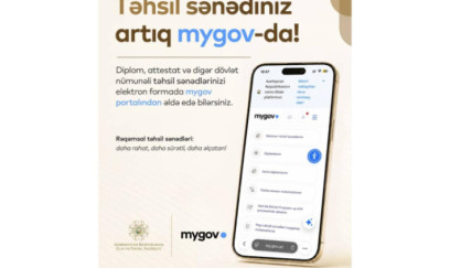 Təhsil sənədləri artıq myGov-da
