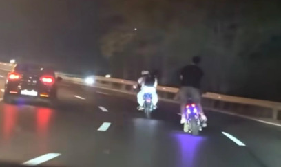 Bakıda avtoxuliqanlıq edən moped sürücüsü həbs edilib 