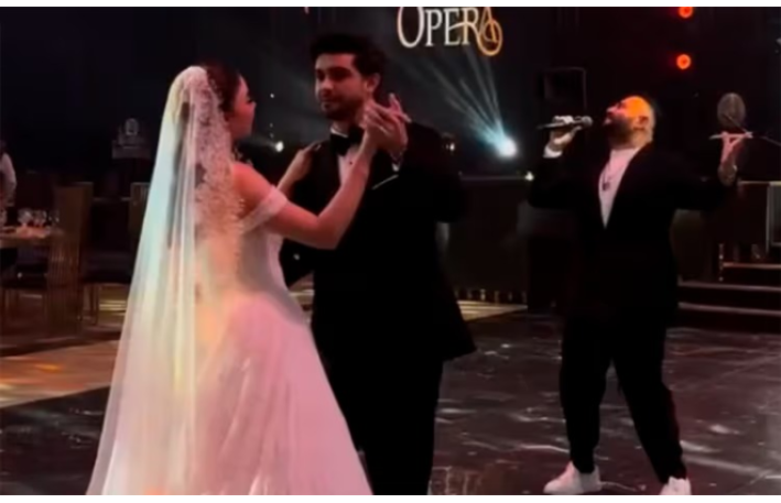 Yüksək vəzifəli şəxslər Milli Qəhrəmanın qızının toyunda  - VİDEO