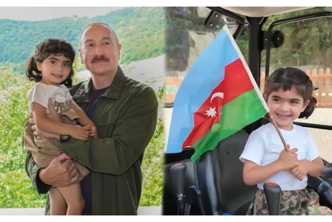 Prezident balaca Gülərin ailəsinə traktor hədiyyə etdi - VİDEO
