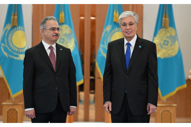 Azərbaycan səfiri etimadnaməsini Qazaxıstan Prezidentinə təqdim etdi - FOTO