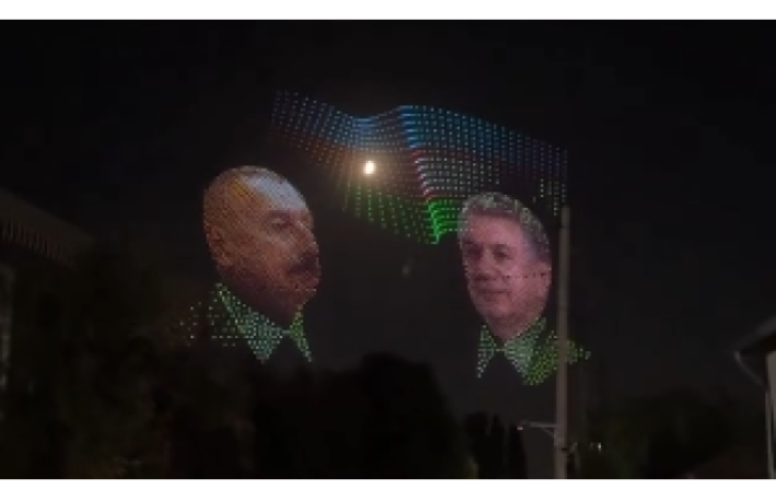 İlham Əliyevin səfəri öncəsi Daşkənd səmasında dron şousu - VIDEO