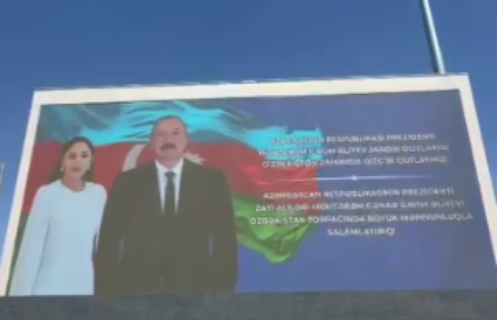 Daşkənd İlham Əliyevi qarşılayır – VIDEO