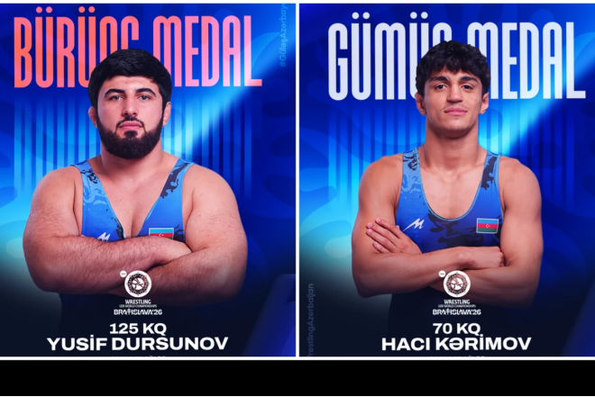 Azərbaycan güləşçiləri çempionatın sonuncu günündə iki medal qazanıblar 