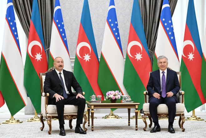 Azərbaycan və Özbəkistan liderlərinin Daşkənddə təkbətək görüşü olub - FOTO 