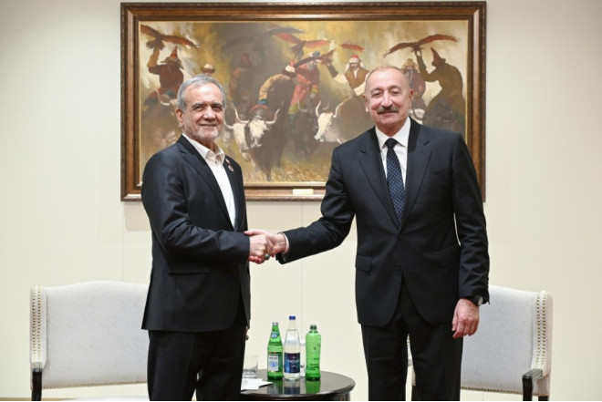 Bişkekdə Azərbaycan və İran prezidentlərinin görüşü olub 