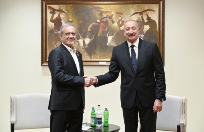Bişkekdə Azərbaycan və İran prezidentlərinin görüşü olub 