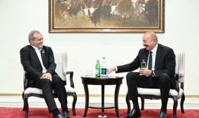 Prezident İlham Əliyev Pezeşkiana: Azərbaycan suyundan iç- VİDEO