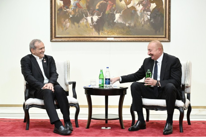 Prezident İlham Əliyev Pezeşkiana: Azərbaycan suyundan iç- VİDEO