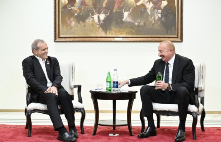 Prezident İlham Əliyev Pezeşkiana: Azərbaycan suyundan iç- VİDEO