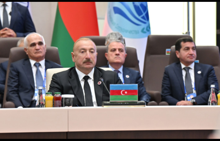 İlham Əliyev “ŞƏT plyus” sammitində çıxış edib