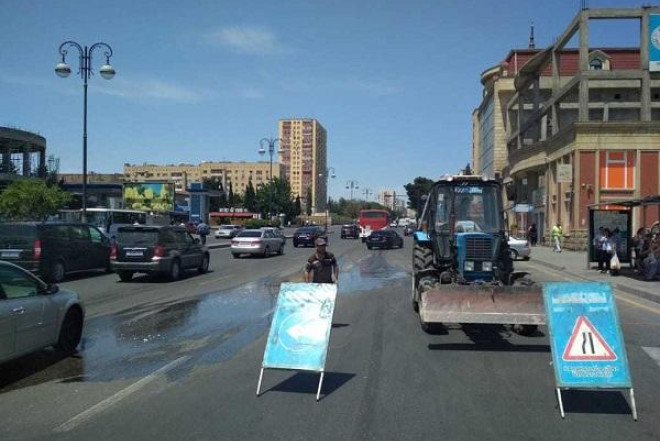 Cəlilabadda su xəttində qəza baş verdi 
