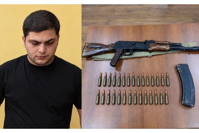 Bərdədə "kalaşnikov" və patronlar aşkarlandı 