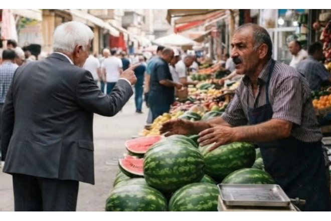 Bakıda deputatla qarpızsatan arasında KURYOZ İNSİDENT: "Dörd balam çörəksiz qaldı" - FOTO/VİDEO