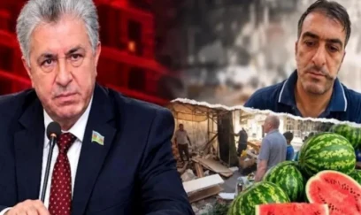 Deputatla qalmaqal yaşayan qarpız satan işinə qayıtdı 