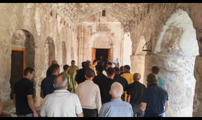 Azərbaycan Alban-Udi Dini İcmasının nümayəndələri Xudavəng Monastır Kompleksini ziyarət ediblər 