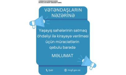 Sabahdan kirayə mənzil mexanizmi üzrə müraciətlərin qəbulu müvəqqəti dayandırılır 