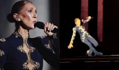 Selin Dion səhnədə yıxıldı 