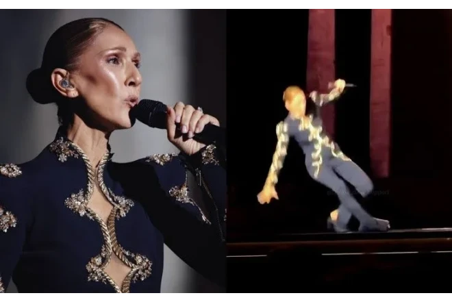 Selin Dion səhnədə yıxıldı 