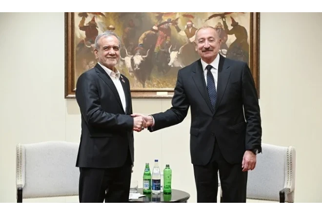 İlham Əliyevin Pezeşkianla görüşü başladı - YENİLƏNƏCƏK