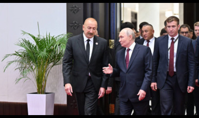 Putin MDB sammitində İlham Əliyevlə ayaqüstü söhbət edib