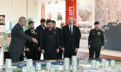 İlham Əliyev və Ramzan Kadırov "Bakı Ağ Şəhər"də olublar - FOTOLAR