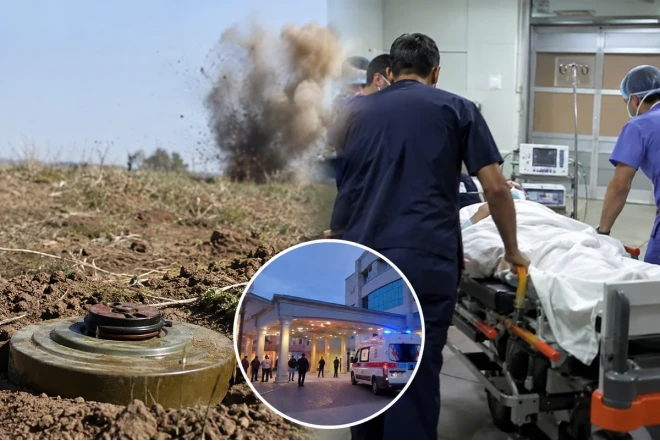 Cəbrayılda minaya düşən ata və oğul Bakıya gətirildi 