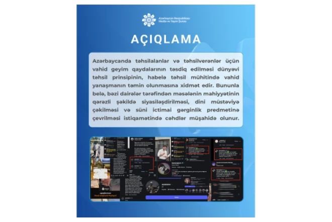Məktəblərdə geyim qaydaları ilə bağlı daha bir rəsmi açıqlama 