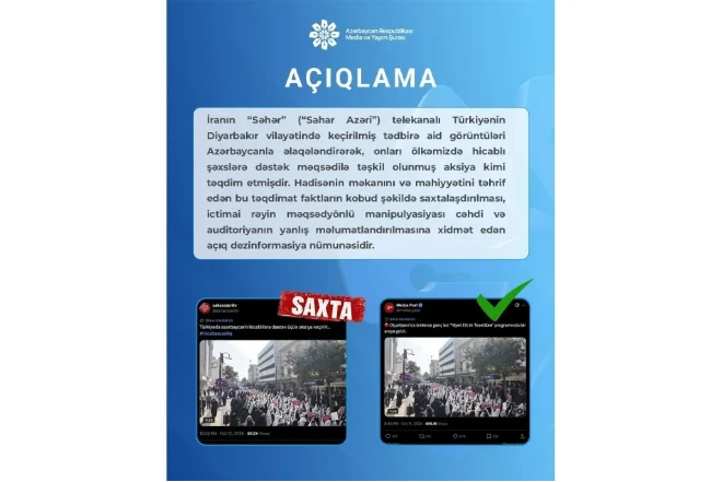 “Səhər” telekanalı dezinformasiya yayıb - Media və Yayım Şurası