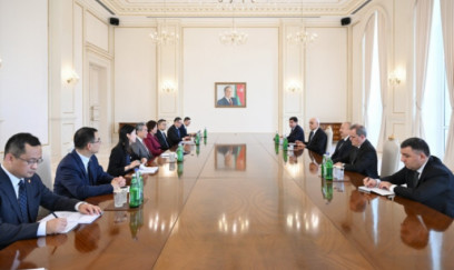 Prezident İlham Əliyev Vanq Yini qəbul edib 